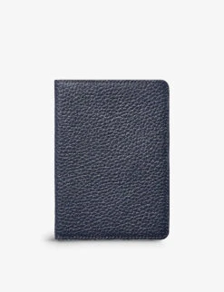 Logo-print Grained-leather Passport Cover