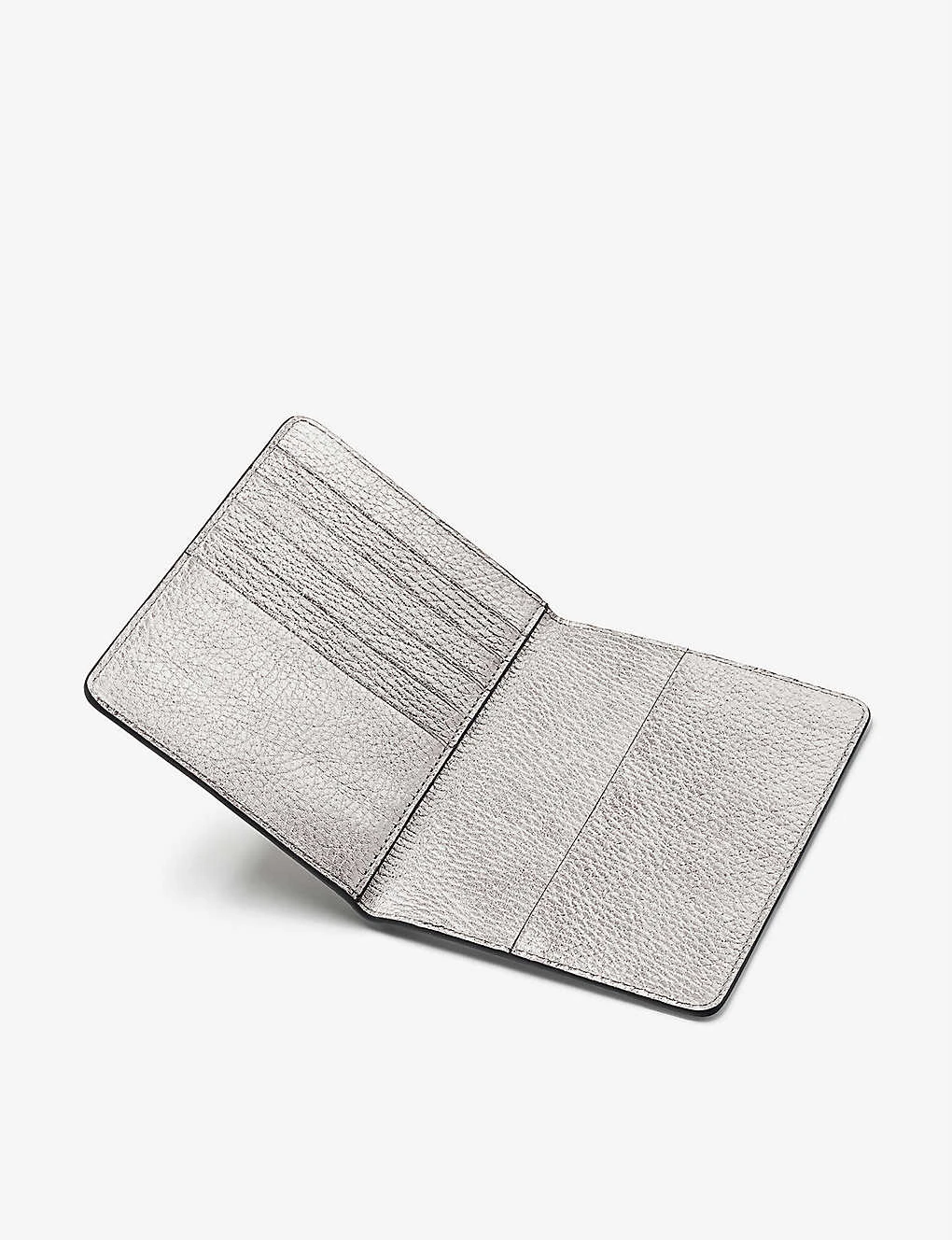 Slot-detail Grained Leather Passport Cover 2 Slot-detail Grained Leather Passport Cover - Image 2