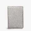 Slot-detail Grained Leather Passport Cover