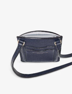 London Logo-print Grained-leather Phone Case -Kurtgeiger Store R04067697 NAVY ALT04