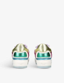 Kurt Geiger London Southbank Metallic-trim Low-top Leather Trainers -Kurtgeiger Store R04071009 WHITEOTH ALT03