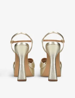 KG Kurt Geiger Simran Snake-embossed Faux-leather Platform Sandals -Kurtgeiger Store R04074543 GOLD ALT03