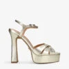 KG Kurt Geiger Simran Snake-embossed Faux-leather Platform Sandals
