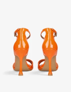 KG Kurt Geiger Fallon Patent Patent Faux-leather Heeled Sandals -Kurtgeiger Store R04074559 ORANGE ALT03