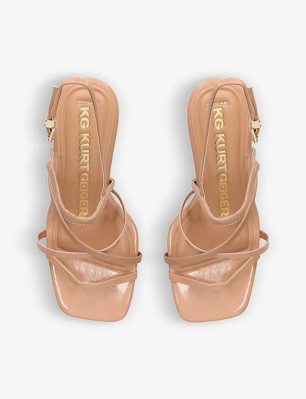 KG Kurt Geiger Fable Cross-over Strap Patent Faux-leather Heeled Sandals 2 KG Kurt Geiger Fable Cross-over Strap Patent Faux-leather Heeled Sandals - Image 2