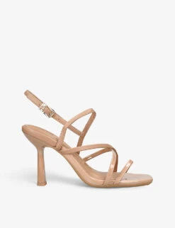 KG Kurt Geiger Fable Cross-over Strap Patent Faux-leather Heeled Sandals