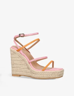 KG Kurt Geiger Palmer Strappy Faux-leather Wedge Sandals -Kurtgeiger Store R04074566 PINKCOMB ALT02