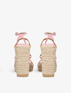 KG Kurt Geiger Palmer Strappy Faux-leather Wedge Sandals -Kurtgeiger Store R04074566 PINKCOMB ALT03