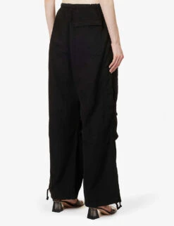 Jaded London Parachute Relaxed-fit Wide-leg High-rise Cotton Trousers 8 Jaded London Parachute Relaxed-fit Wide-leg High-rise Cotton Trousers -Kurtgeiger Store R04077326 BLACK ALT03