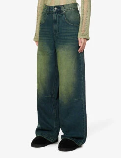 Jaded London Colossus Gradient-pattern Wide-leg High-rise Jeans -Kurtgeiger Store R04077335 BLUESANDBLASTWASH ALT02