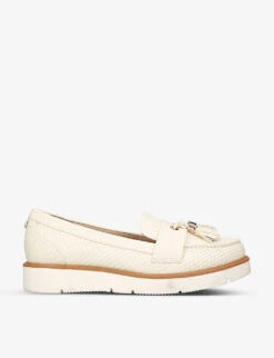 KG Kurt Geiger Morly Croc-embossed Faux-leather Loafers -Kurtgeiger Store R04080106 BONE ALT02
