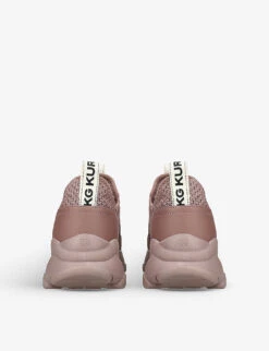 KG Kurt Geiger Leighton Logo-print Woven And Mesh Low-top Trainers -Kurtgeiger Store R04080113 TAUPECOMB ALT03