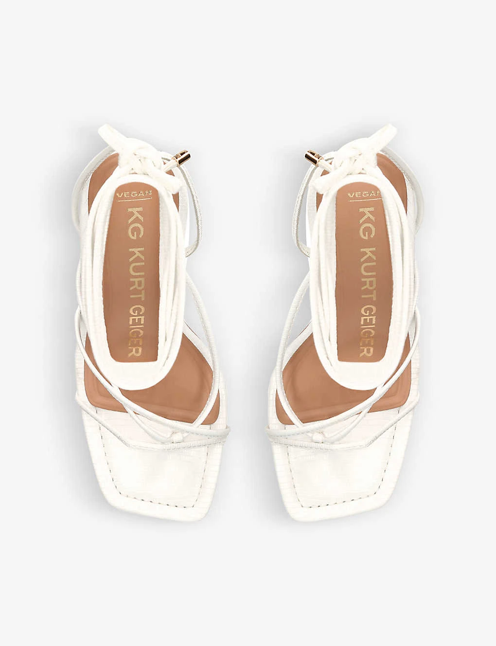 KG Kurt Geiger Sydney Wrap-around Embossed Faux-leather Heeled Sandals 2 KG Kurt Geiger Sydney Wrap-around Embossed Faux-leather Heeled Sandals - Image 2