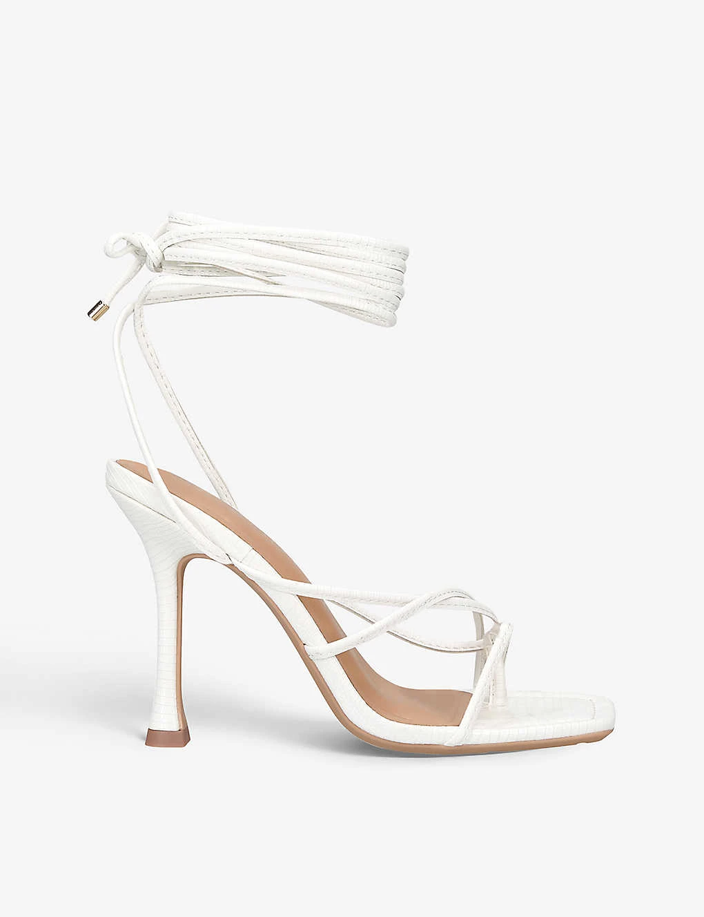 KG Kurt Geiger Sydney Wrap-around Embossed Faux-leather Heeled Sandals 1 KG Kurt Geiger Sydney Wrap-around Embossed Faux-leather Heeled Sandals