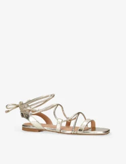 KG Kurt Geiger Riser Metallic Faux-leather Sandals -Kurtgeiger Store R04080124 GOLD ALT02