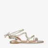 KG Kurt Geiger Riser Metallic Faux-leather Sandals