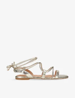 KG Kurt Geiger Riser Metallic Faux-leather Sandals