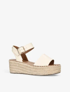 KG Kurt Geiger Pia Espadrille Woven Wedge Sandals -Kurtgeiger Store R04080125 BONE ALT02