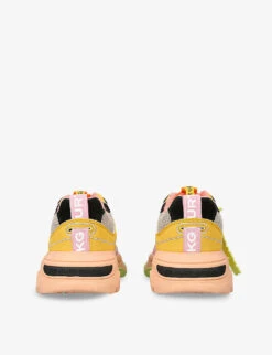 KG Kurt Geiger Lexi Contrast-panel Woven And Mesh Trainers -Kurtgeiger Store R04080135 ORANGE ALT03