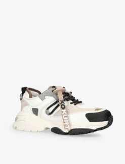 KG Kurt Geiger Lennox Contrast-panel Woven Trainers -Kurtgeiger Store R04080144 WHITEBLK ALT02