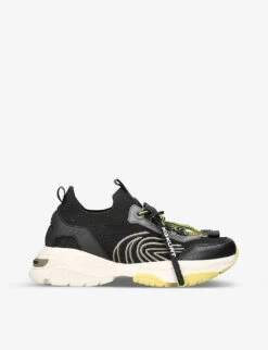 KG Kurt Geiger Lexi Chunky-soled Knitted Low-top Trainers 6 KG Kurt Geiger Lexi Chunky-soled Knitted Low-top Trainers -Kurtgeiger Store R04080153 BLKOTHER ALT02