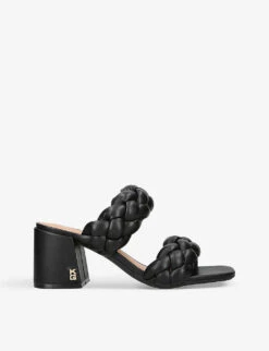 KG Kurt Geiger Raina Braided Faux-leather Heeled Mules
