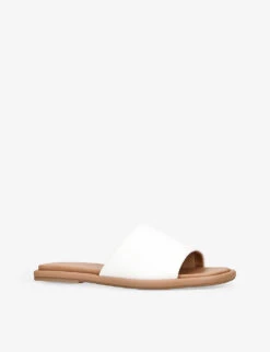 KG Kurt Geiger Rogan Padded Faux-leather Slides -Kurtgeiger Store R04080159 WHITE ALT02