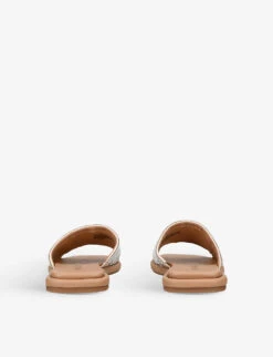KG Kurt Geiger Rogan Gem Crystal-embellished Faux-leather Slides -Kurtgeiger Store R04080160 SILVER ALT03