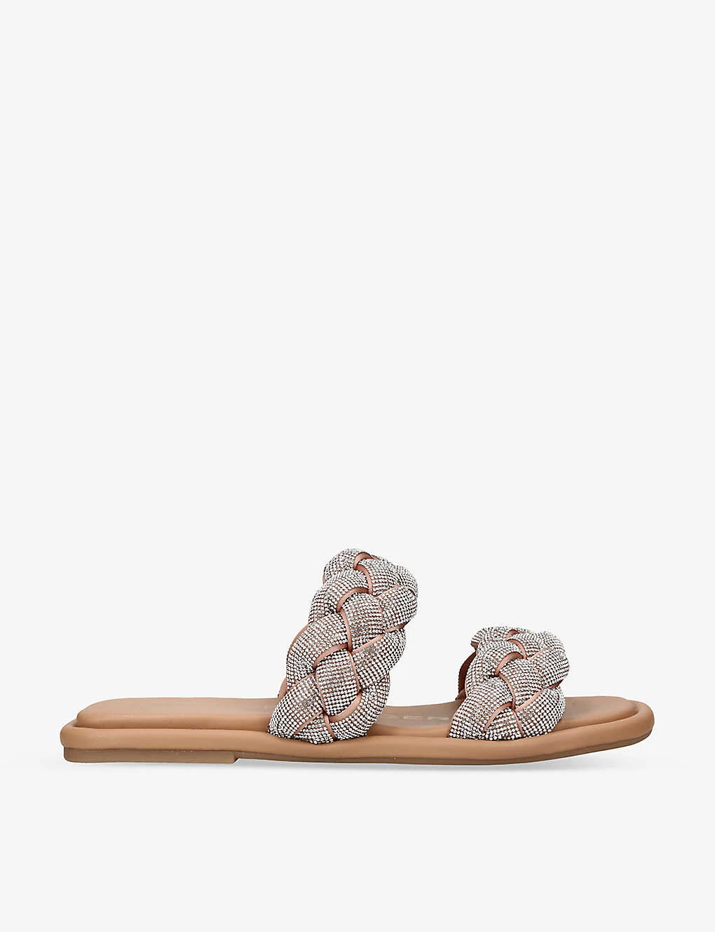 KG Kurt Geiger Rogan Plait Crystal-embellished Faux-leather Sandals 1 KG Kurt Geiger Rogan Plait Crystal-embellished Faux-leather Sandals