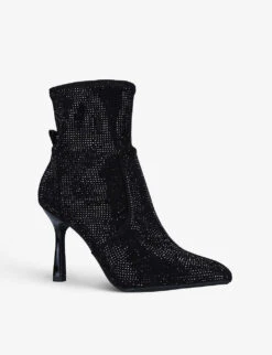 KG Kurt Geiger Francesca Bling Crystal-embellished Ankle Boot -Kurtgeiger Store R04082065 BLACK ALT02