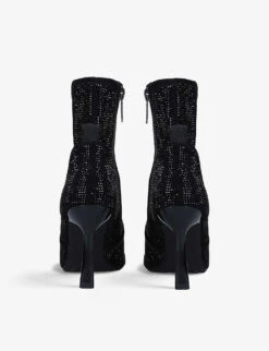 KG Kurt Geiger Francesca Bling Crystal-embellished Ankle Boot -Kurtgeiger Store R04082065 BLACK ALT03