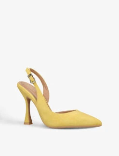 KG Kurt Geiger Aria Pointed-toe Faux-suede Courts -Kurtgeiger Store R04083553 LIME ALT02