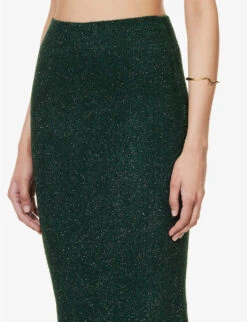 Moonlight Metallic-weave Stretch-woven Midi Skirt -Kurtgeiger Store R04085295 EDEN ALT04