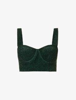 Moonlight Metallic-weave Stretch-woven Top