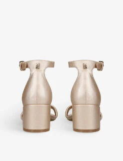 KG Kurt Geiger Selma Logo-placket Faux-leather Heeled Sandals -Kurtgeiger Store R04087203 GOLD ALT03