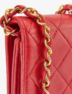 Pre-loved Chanel Monogram Shoulder Bag -Kurtgeiger Store R04087851 RED ALT06