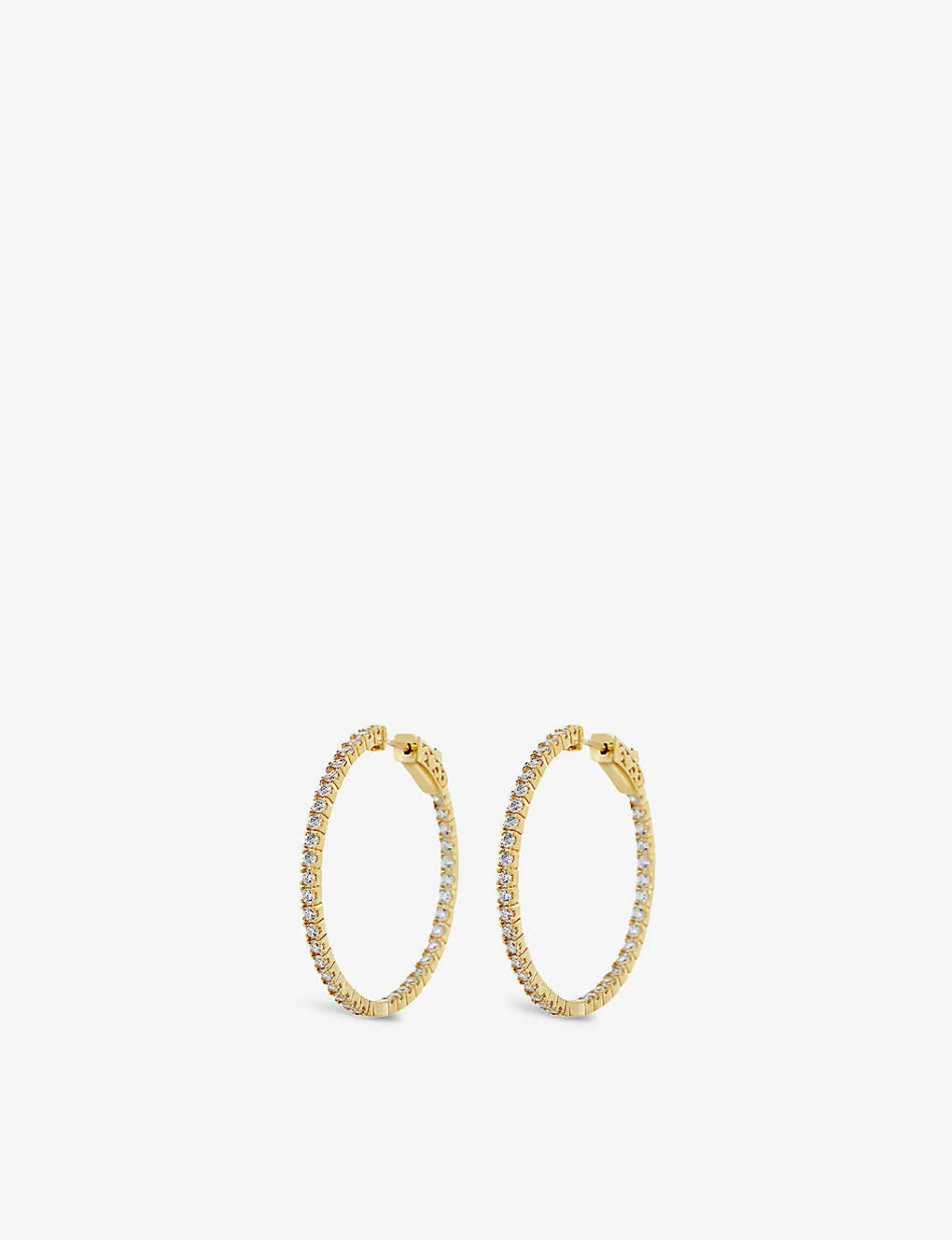 Amaia Gold-plated Vermeil Sterling Silver And Cubic Zirconia Hoop Earrings 1 Amaia Gold-plated Vermeil Sterling Silver And Cubic Zirconia Hoop Earrings