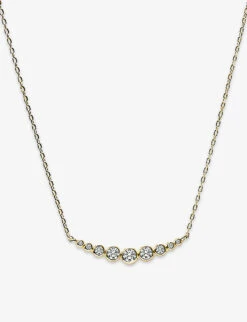 Carissa Yellow Gold-plated Vermeil Sterling Silver And Cubic Zirconia Necklace