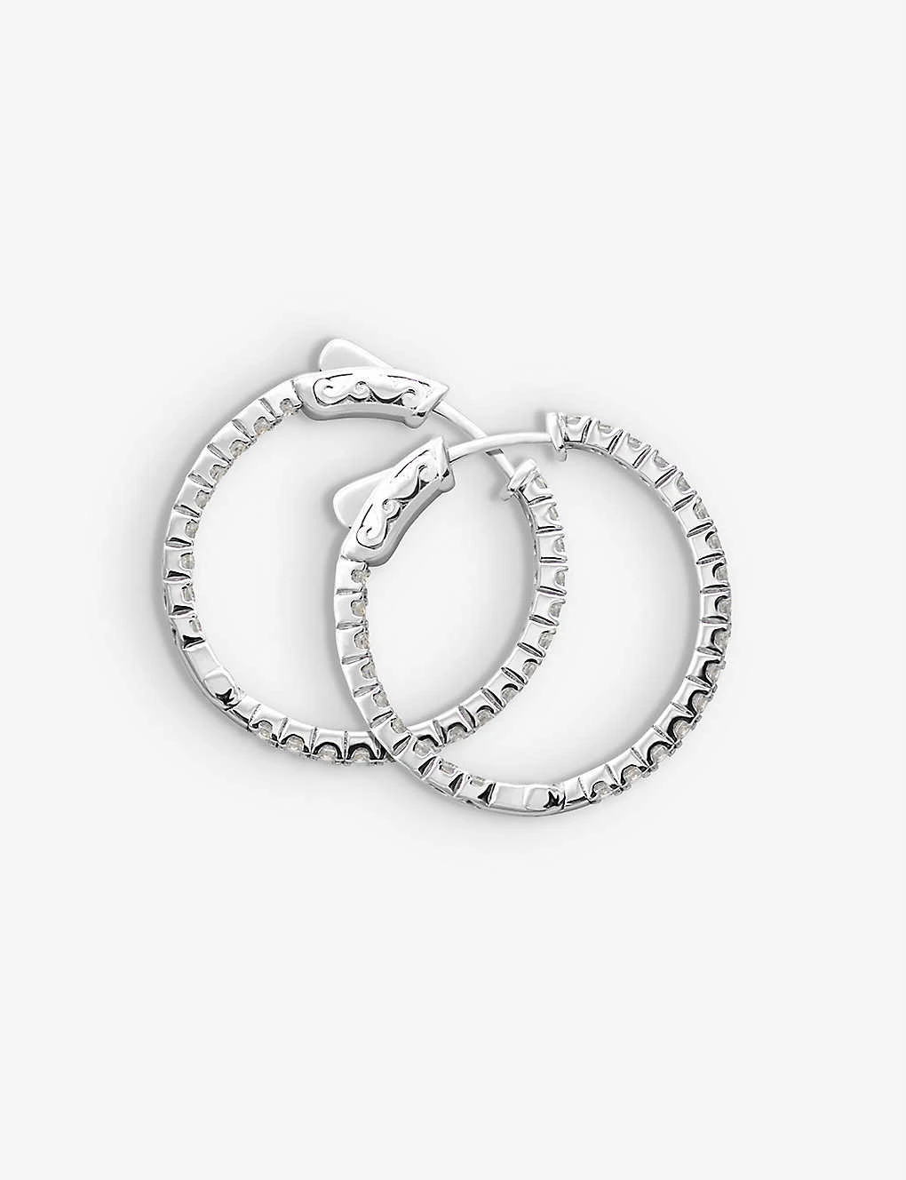 Cassia Sterling-silver And Cubic Zirconia Hoop Earrings 2 Cassia Sterling-silver And Cubic Zirconia Hoop Earrings - Image 2