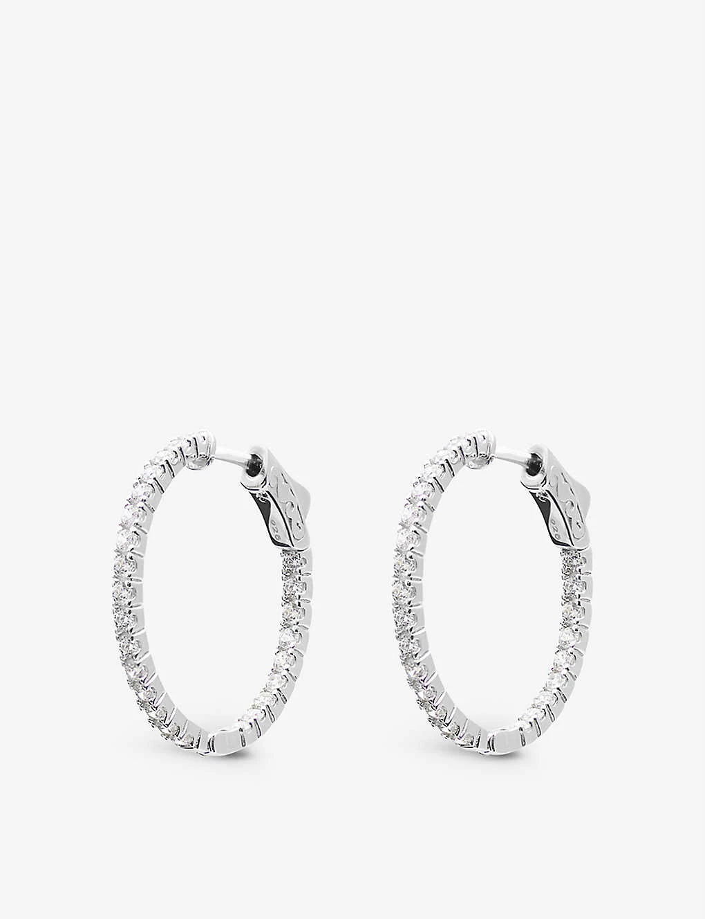 Cassia Sterling-silver And Cubic Zirconia Hoop Earrings 1 Cassia Sterling-silver And Cubic Zirconia Hoop Earrings
