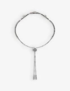 Celestia Star-shaped Pendant Sterling Silver And Cubic Zirconia Bracelet