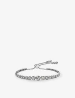 Quentin Sterling Silver And 2.56ct Cubic Zirconia Bracelet