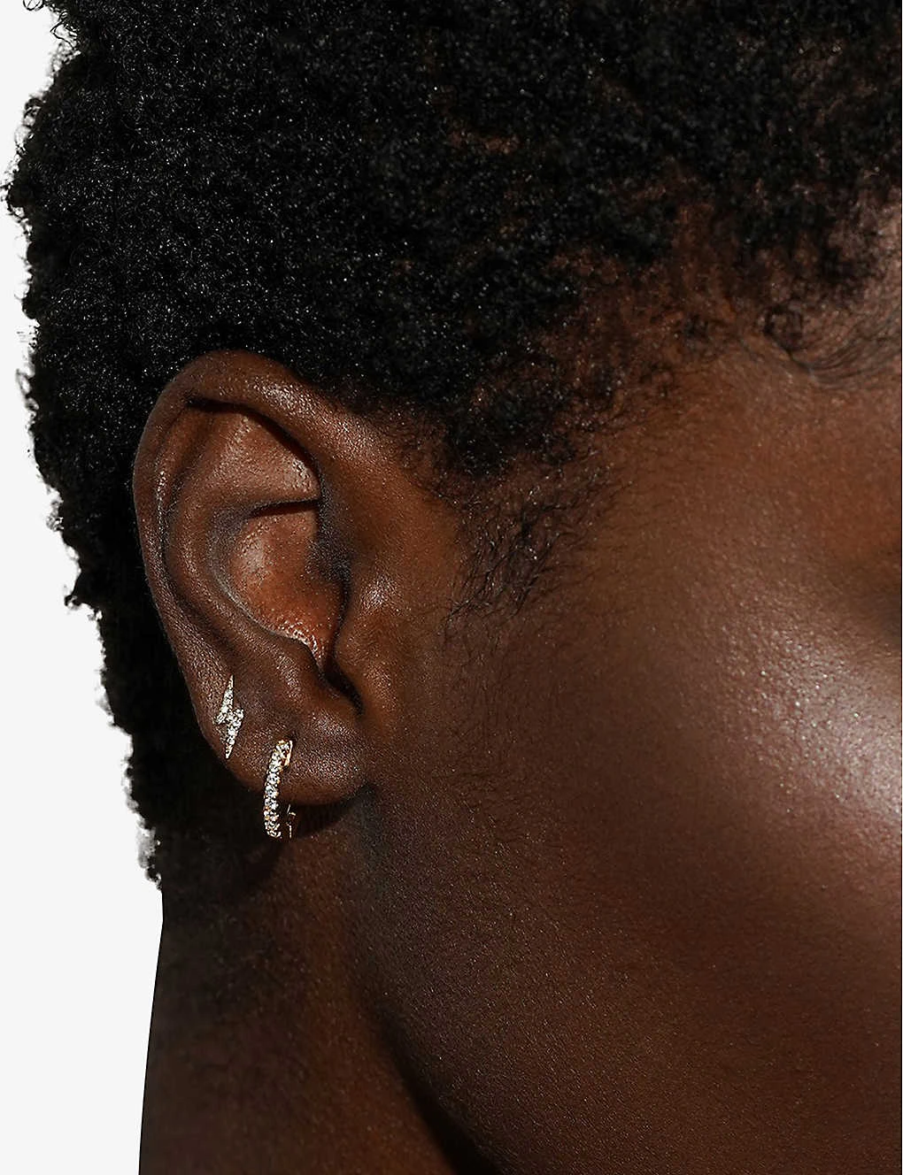 Baby Sterling Silver And Cubic Zirconia Hoop Earrings 2 Baby Sterling Silver And Cubic Zirconia Hoop Earrings - Image 2