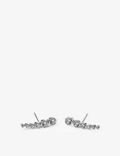 Carissa Sterling Silver And Cubic Zirconia Climber Earrings