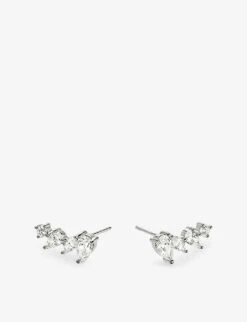 Abigail Sterling-silver And Cubic Zirconia Stud Earrings