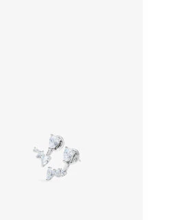 Navis Sterling-silver And Crystal Stud Earrings