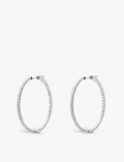 Paloma Sterling-silver And Cubic Zirconia Hoop Earrings
