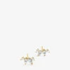 Kira Yellow Gold-plated Vermeil Sterling Silver And Cubic Zirconia Stud Earrings