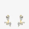 Navis Yellow Gold-plated Vermeil Sterling Silver And Cubic Zirconia Ear Jackets