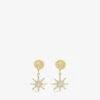Nysa Star-shaped Yellow Gold-plated Vermeil Sterling Silver And Cubic Zirconia Drop Earrings